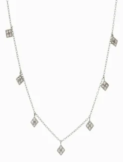 Necklaces|Silver Jewellery*Sybella Hanging Cubic Zirconia Diamonds Necklace Rhodium