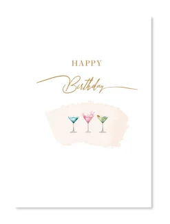 Stationery*Zjoosh Happy Birthday Cocktails Card