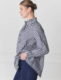 Shirts And Tops*Zjoosh Hartford Pop Over Shirt Navy