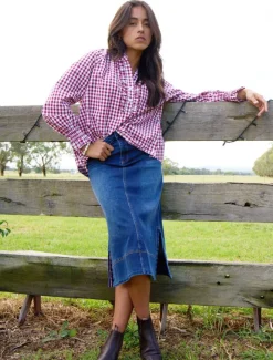 Shirts And Tops*Zjoosh Hartford Pop Over Shirt Red