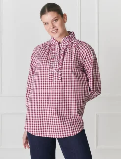 Shirts And Tops*Zjoosh Hartford Pop Over Shirt Red