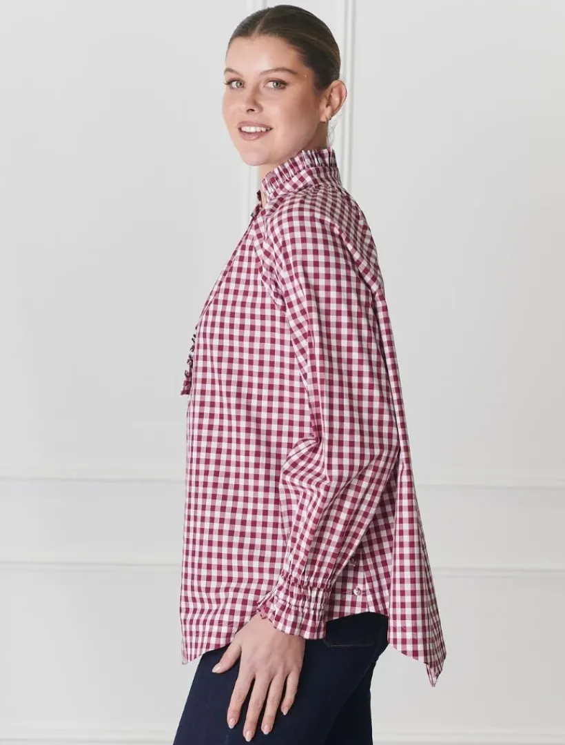 Shirts And Tops*Zjoosh Hartford Pop Over Shirt Red