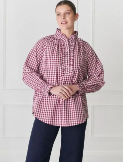 Shirts And Tops*Zjoosh Hartford Pop Over Shirt Red