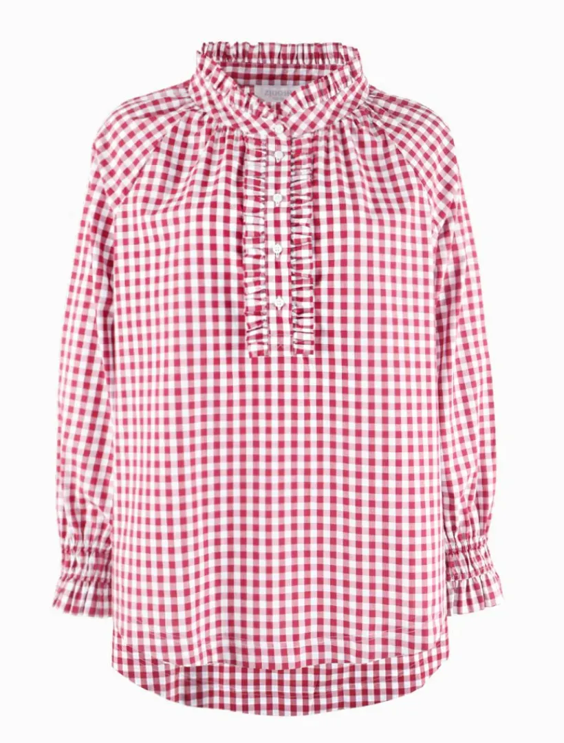 Shirts And Tops*Zjoosh Hartford Pop Over Shirt Red