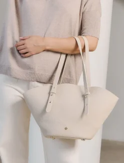Zjoosh Leather|Totebags*Zjoosh Hepburn Tote Beige