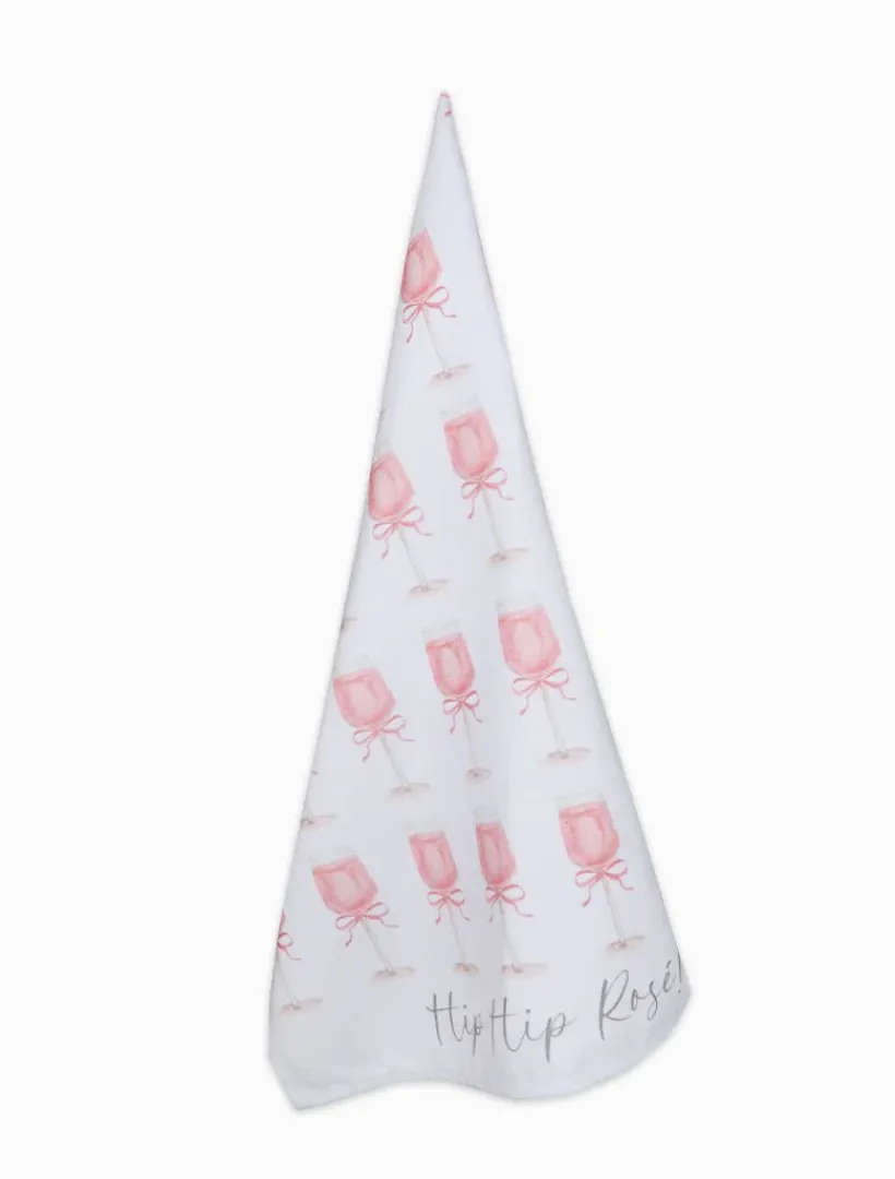 Towels*Zjoosh Hip Hip Rose Tea Towel