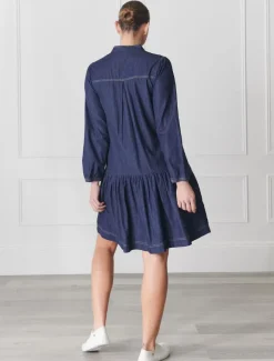 Dresses*Zjoosh Indie Denim Dress Dark Indigo DarkIndigo