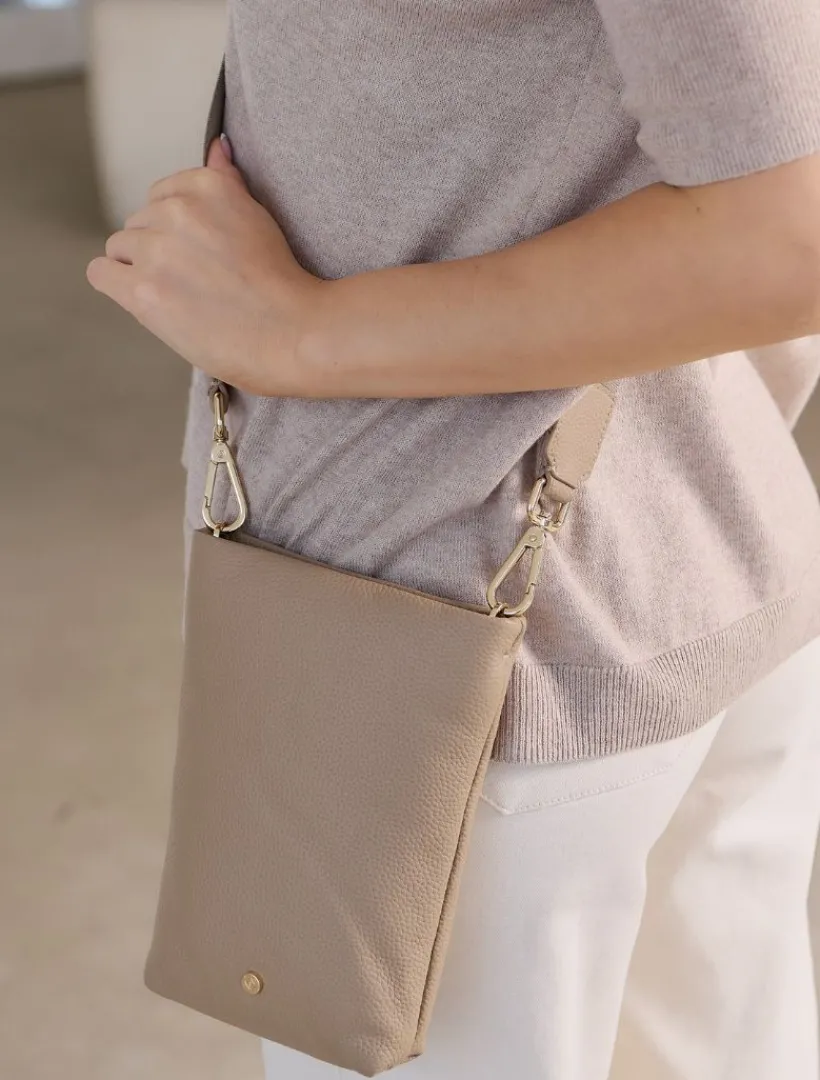 Zjoosh Leather|Cross Body Bags*Zjoosh Janis Cross Body Bag Hazelnut
