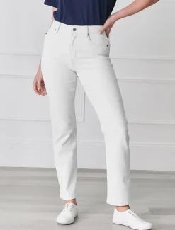 Pants*Zjoosh Jenna Straight Leg Jean White