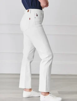Pants*Zjoosh Jenna Straight Leg Jean White
