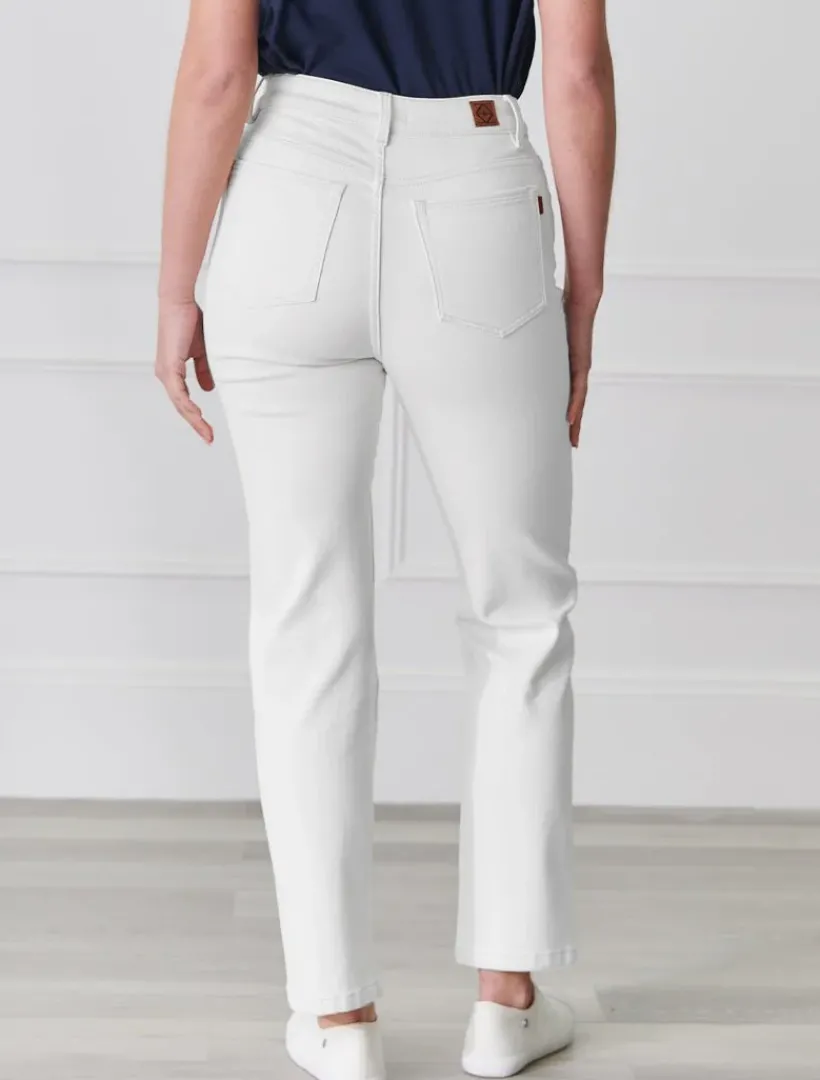Pants*Zjoosh Jenna Straight Leg Jean White