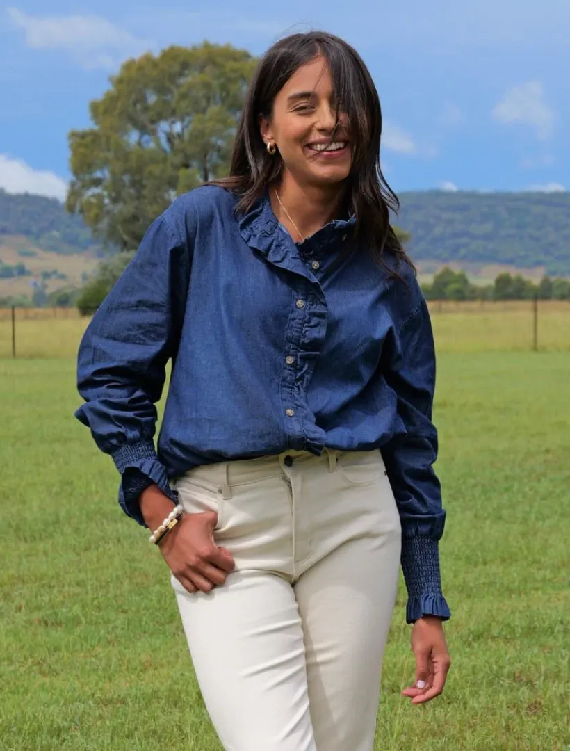 Shirts And Tops*Zjoosh Jessica Denim Shirt Indigo