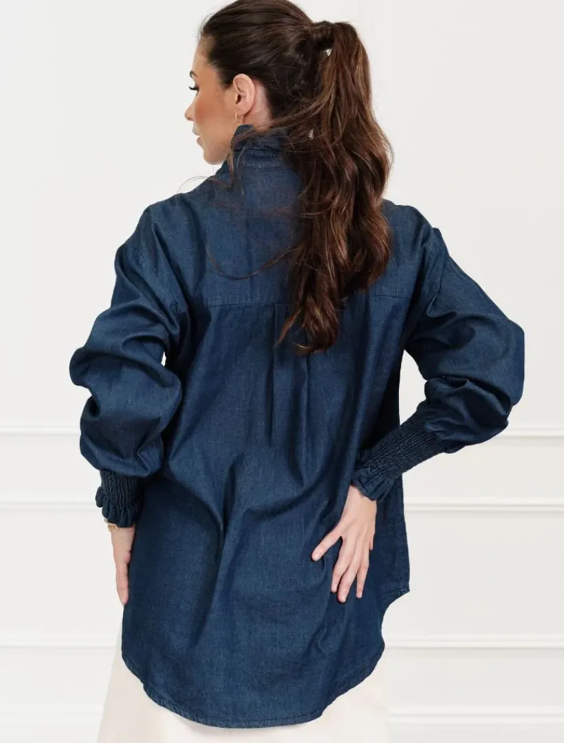 Shirts And Tops*Zjoosh Jessica Denim Shirt Indigo