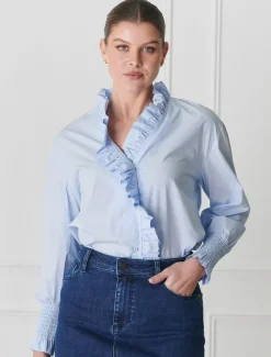 Shirts And Tops*Zjoosh Jessie V Shirt Blue
