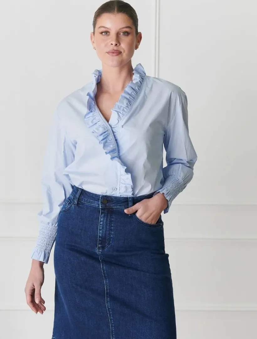 Shirts And Tops*Zjoosh Jessie V Shirt Blue
