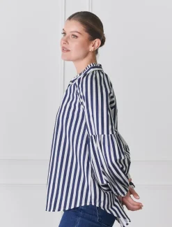 Shirts And Tops*Zjoosh Jo Stripe Shirt Navy