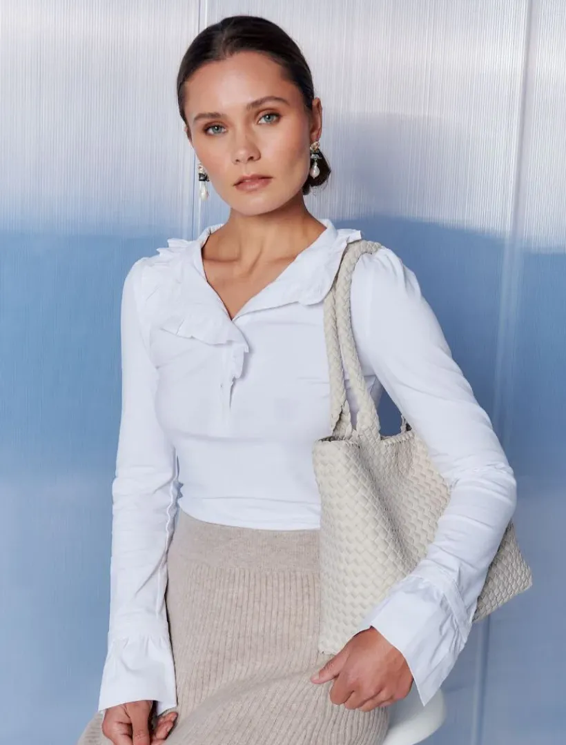 Shirts And Tops*Zjoosh Jolie Long Sleeve Top White