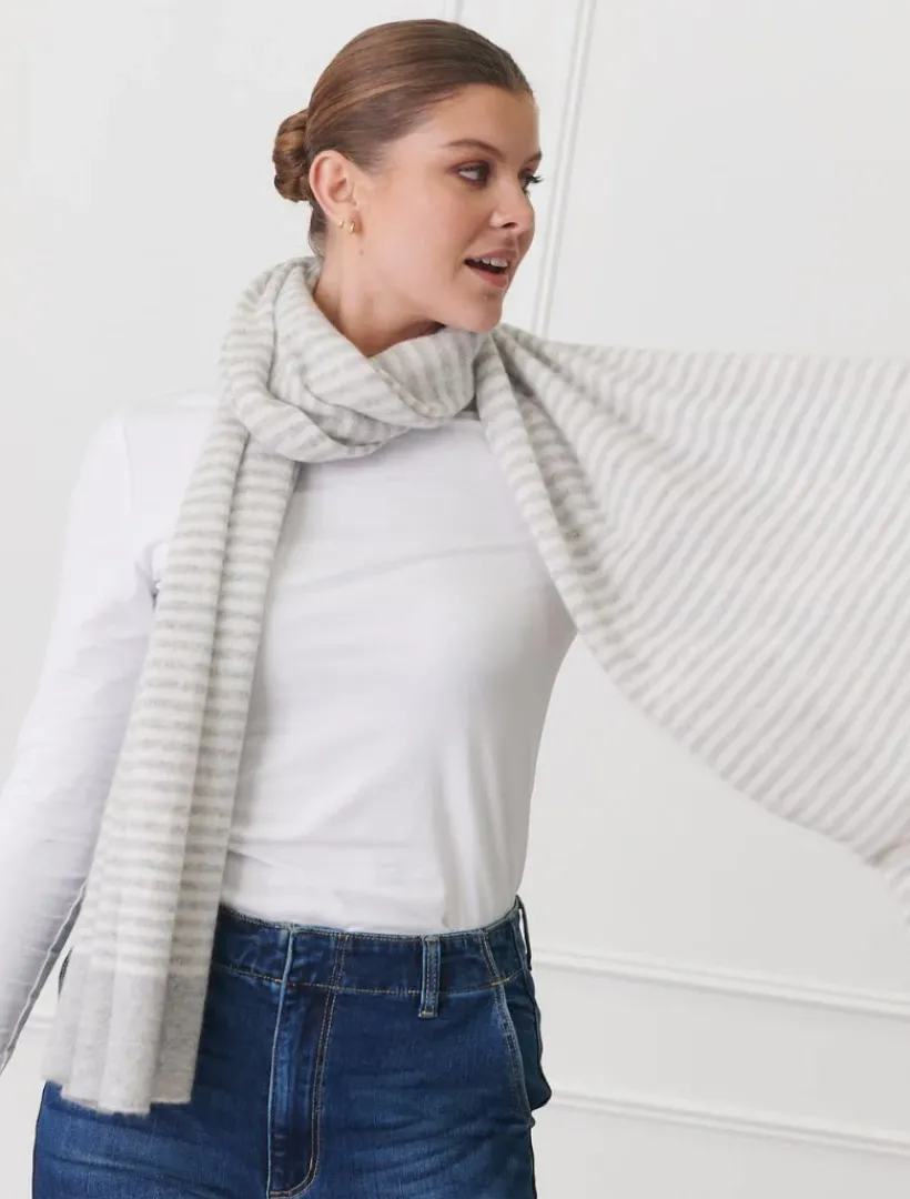 Cashmere Scarves|Scarves*Zjoosh Joseph Cashmere Scarf Beige Ivory BeigeIvory
