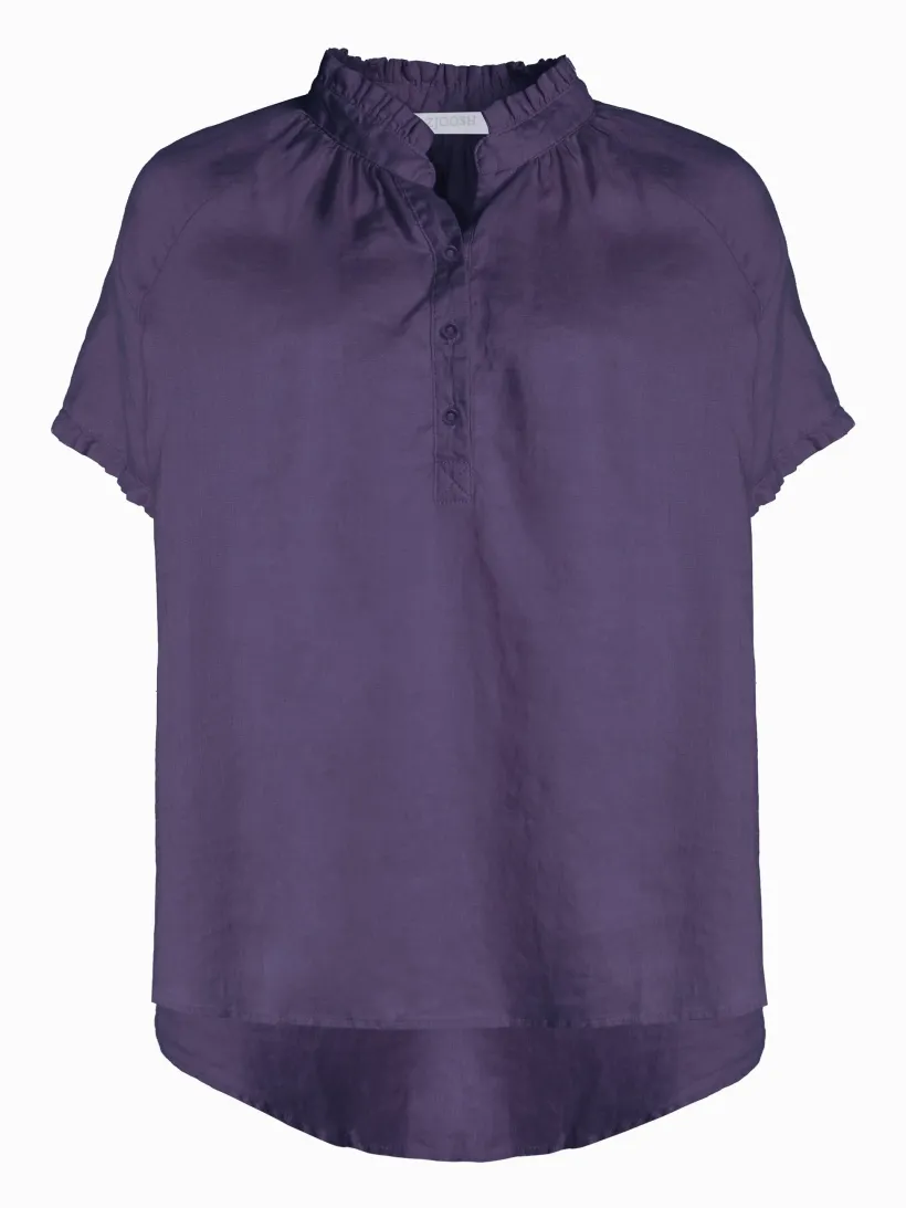 Shirts And Tops*Zjoosh Kell Bell Linen Shirt Navy