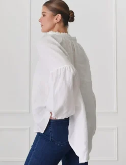 Shirts And Tops*Zjoosh Kell Shirt Linen White