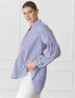 Shirts And Tops*Zjoosh Kell Shirt Stripe Blue