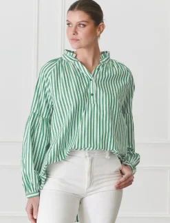 Shirts And Tops*Zjoosh Kell Shirt Stripe Green