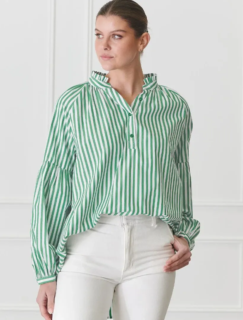 Shirts And Tops*Zjoosh Kell Shirt Stripe Green