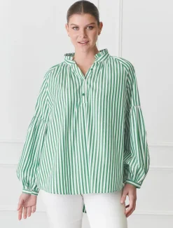 Shirts And Tops*Zjoosh Kell Shirt Stripe Green