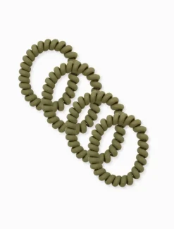 Hats & Hair Accessories*Zjoosh Spiral Hair Ties Pack of 4 Khaki
