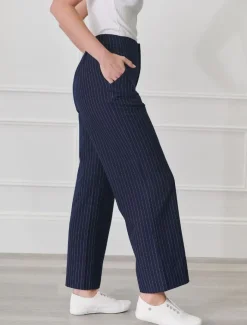 Pants*Zjoosh Kirsty Chalk Striped Pant Navy