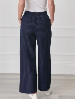 Pants*Zjoosh Kirsty Chalk Striped Pant Navy