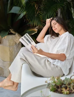 Pants*Zjoosh Kirsty Linen Pant - FINAL SALE Oatmeal
