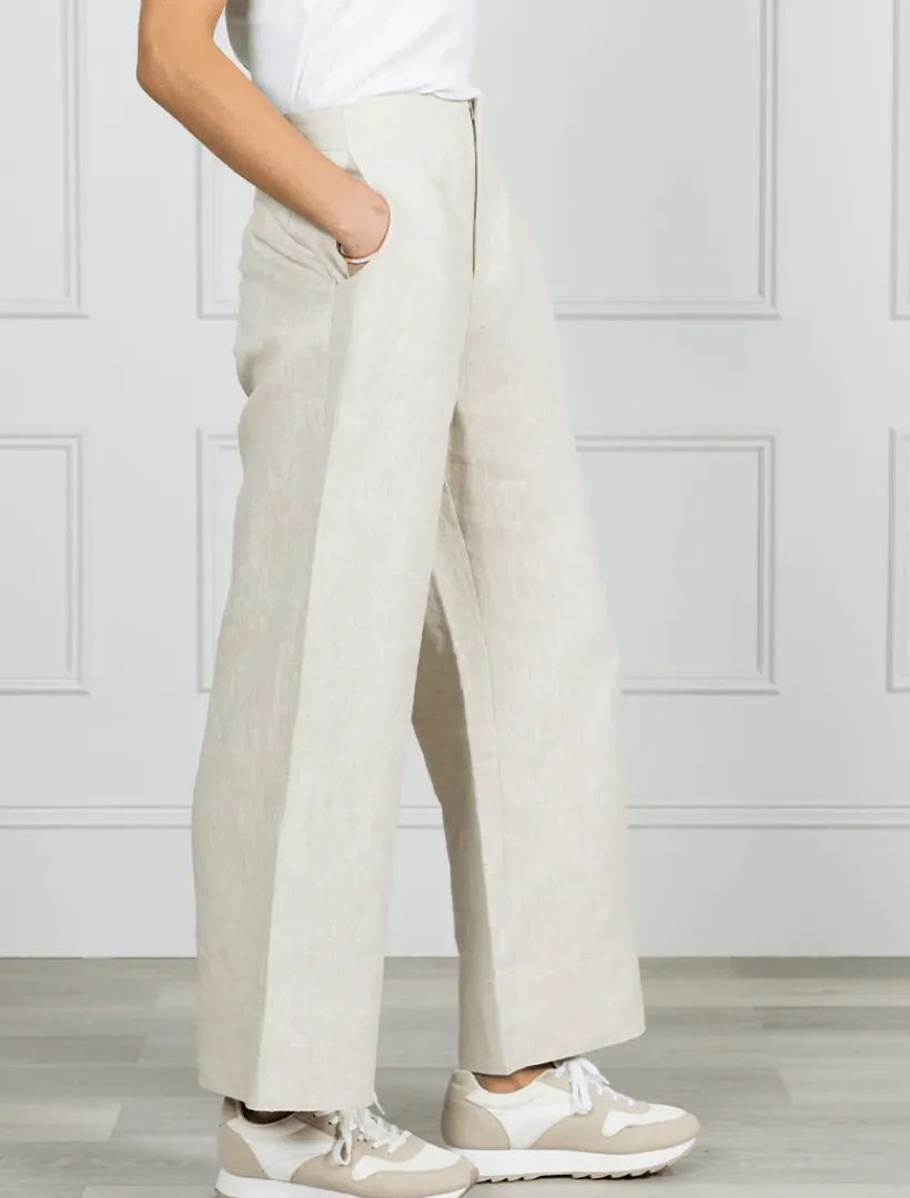 Pants*Zjoosh Kirsty Linen Pant - FINAL SALE Oatmeal