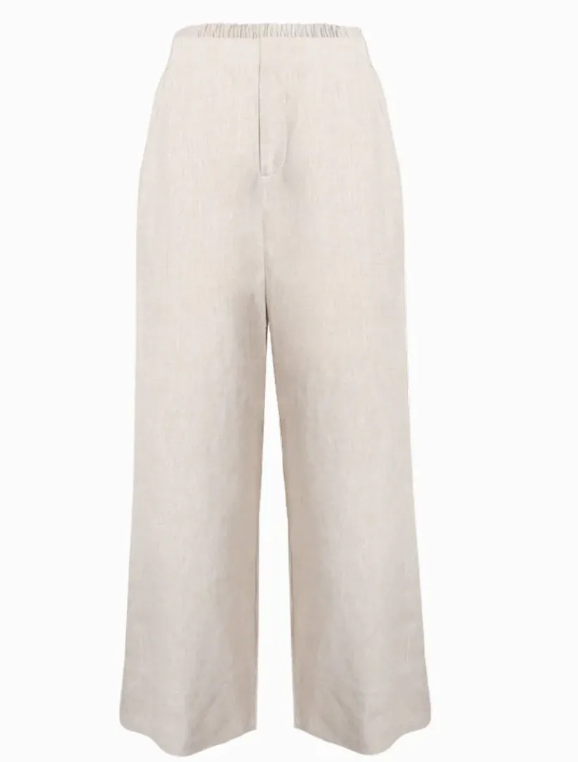 Pants*Zjoosh Kirsty Linen Pant - FINAL SALE Oatmeal