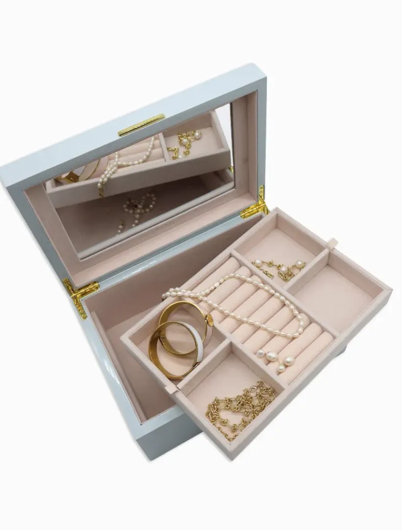 Jewellery Storage|Jewellery And Trinket Boxes*Zjoosh Lacquered Jewellery Box Large Blue