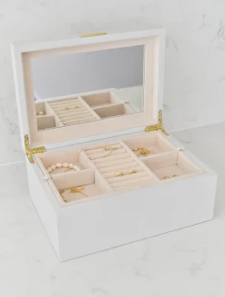 Jewellery Storage|Jewellery And Trinket Boxes*Zjoosh Lacquered Jewellery Box Large White