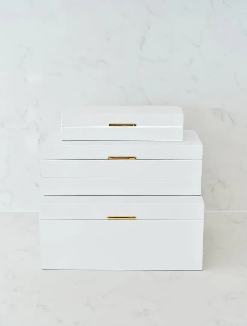 Jewellery Storage|Jewellery And Trinket Boxes*Zjoosh Lacquered Jewellery Box Large White