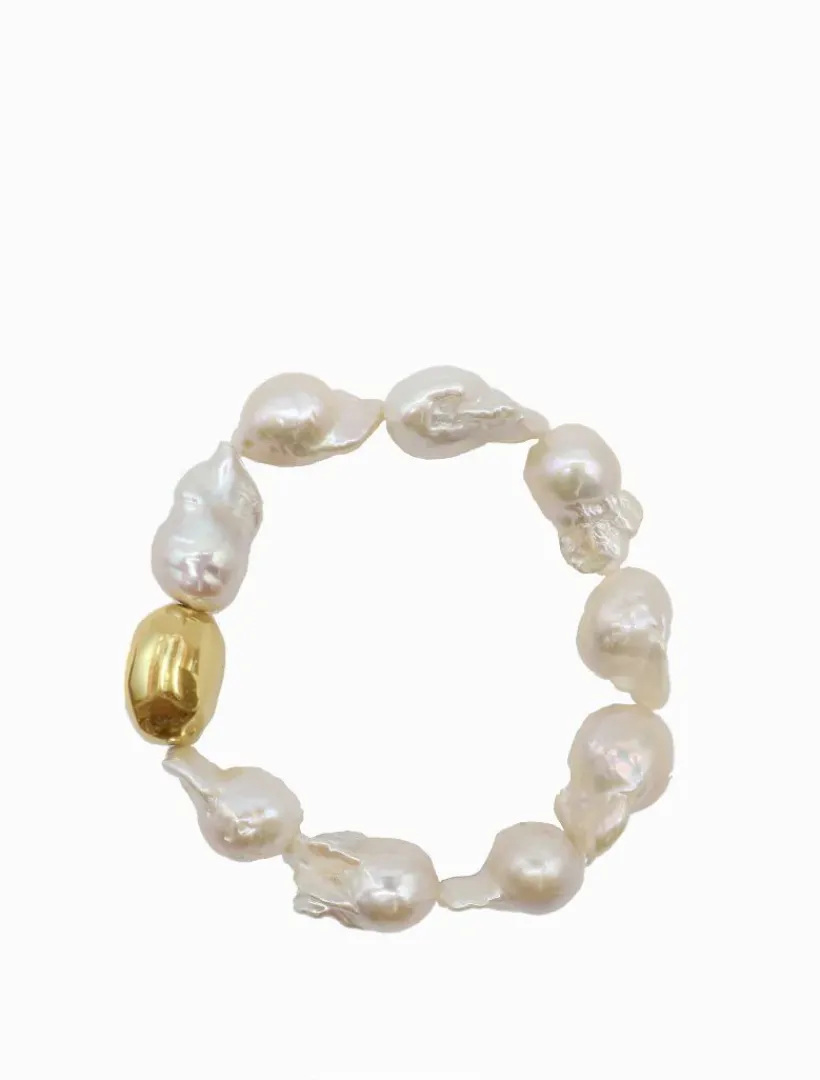 Pearl Jewellery|Bangles And Bracelets*Zjoosh Large Baroque Pearl Bean Bracelet