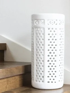 Ceramics*Zjoosh Lattice Umbrella Stand White