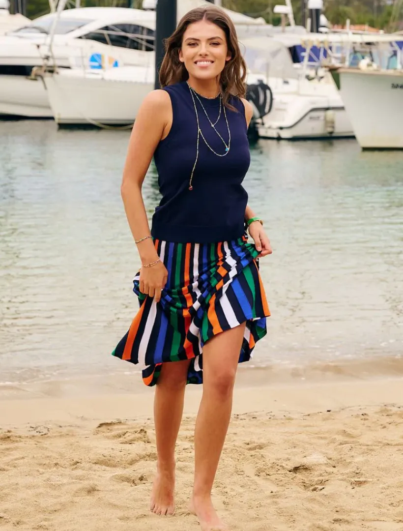 Knits And Jumpers*Zjoosh Layla Knit Tank - FINAL SALE Navy