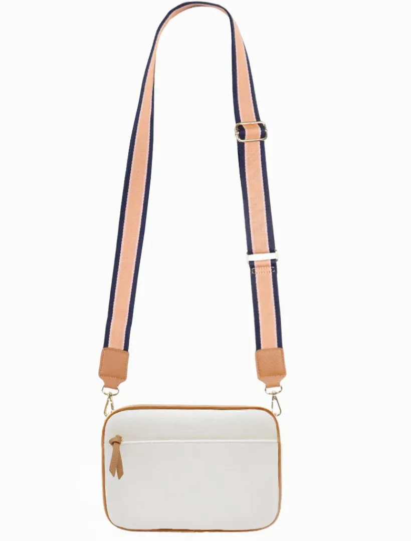 Cross Body Bags*Zjoosh Leah Cross Body Bag Dual Tone White Tan WhiteTan