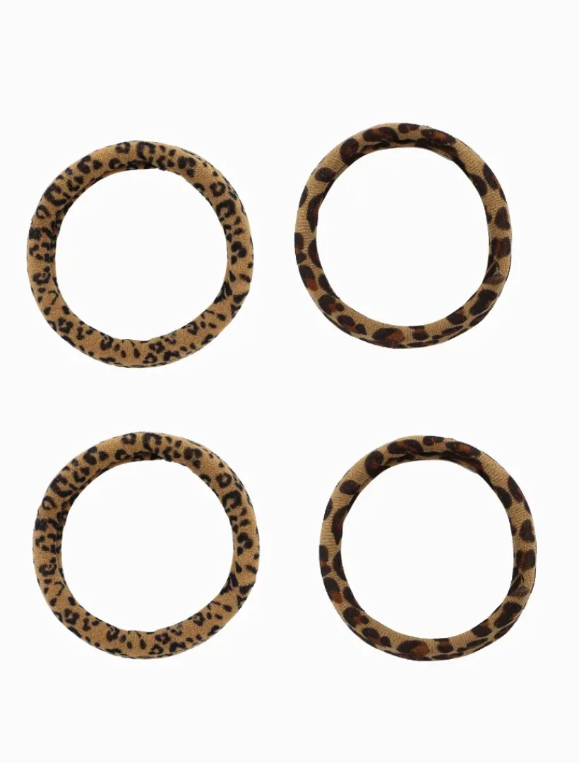 Hats & Hair Accessories*Zjoosh Leopard Hair Ties Set of 4