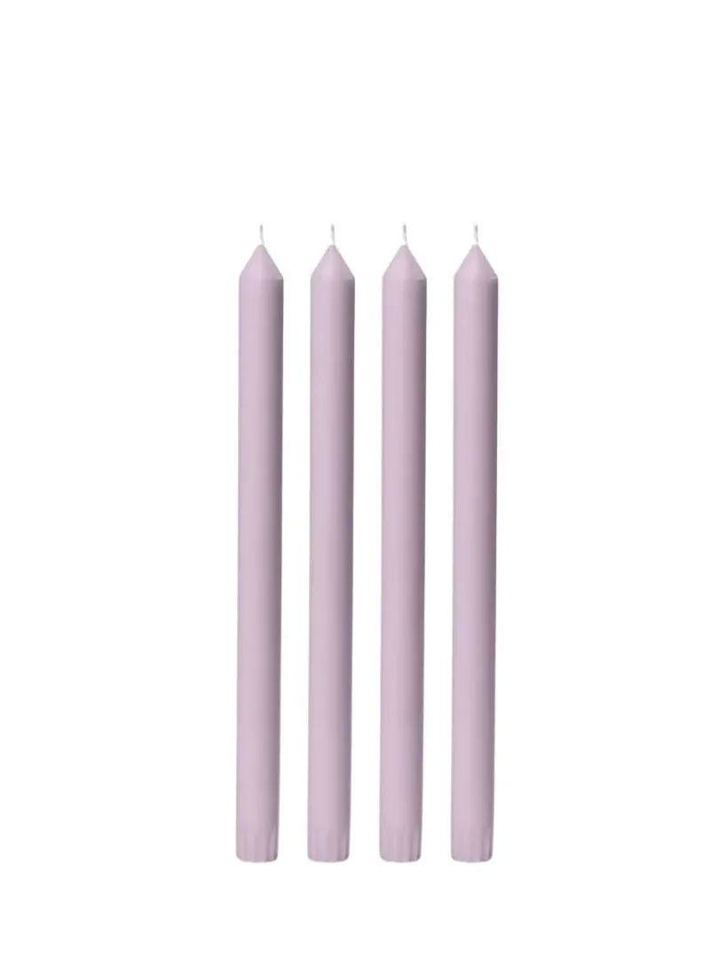 Unscented Candles*3rd Party Other Lilac 30cm Dinner Candle (Pack of 4)