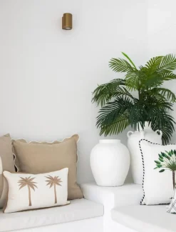Cushions*3rd Party Other Linen Scallop Cushion 55cm x 55cm Sand