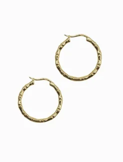 Lucienne - Zjoosh Premium|Earrings*Zjoosh Lucienne Bamboo Hoops Gold