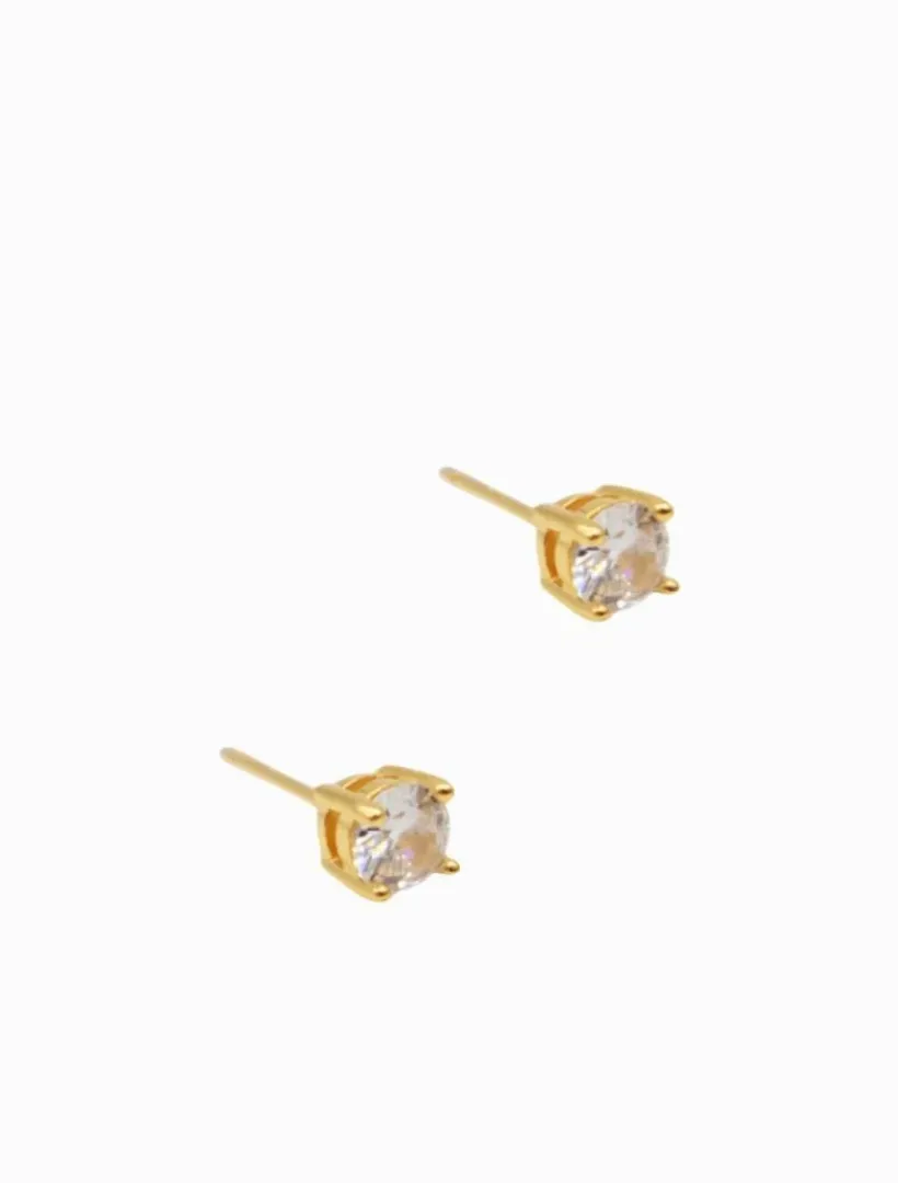 Lucienne - Zjoosh Premium|Gold Jewellery*Zjoosh Lucienne Cubic Zirconia Studs 3mm Gold