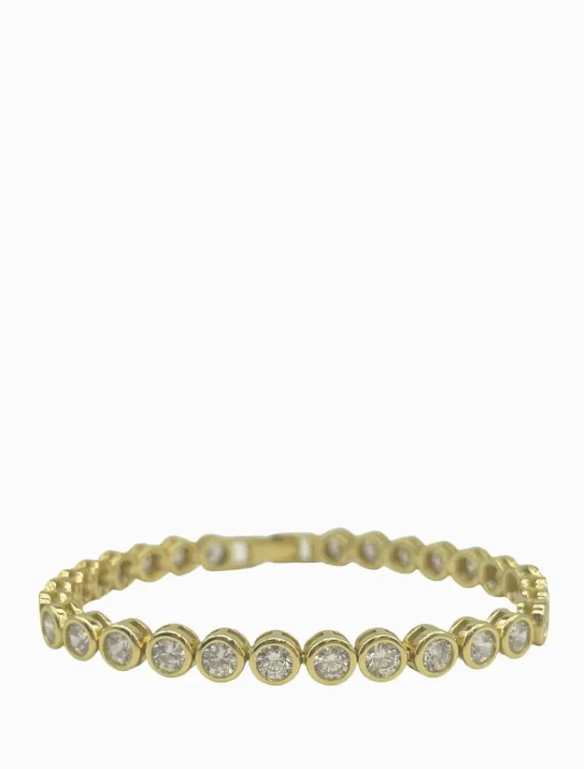 Lucienne - Zjoosh Premium|Bangles And Bracelets*Zjoosh Lucienne Cubic Zirconia Tennis Bracelet Gold