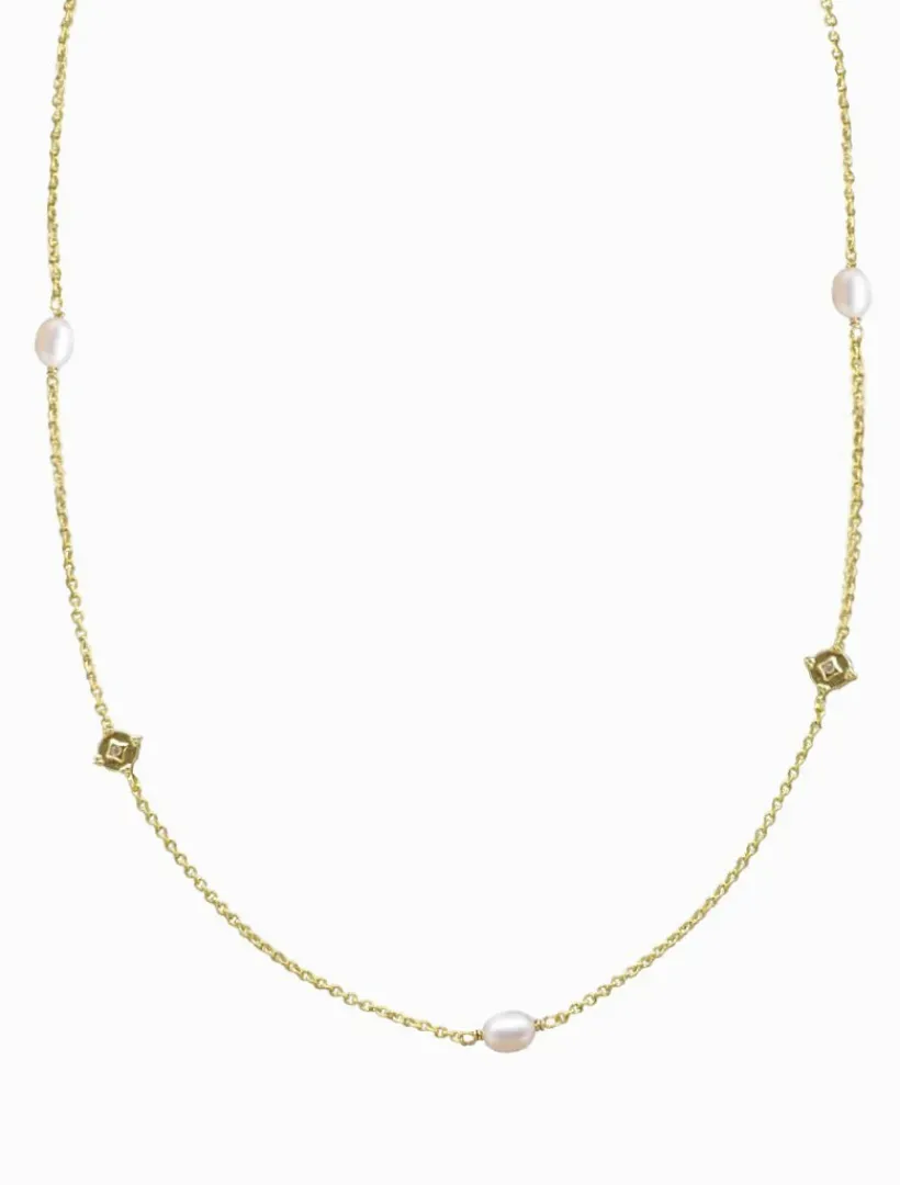 Lucienne - Zjoosh Premium|Pearl Jewellery*Zjoosh Lucienne Disk and Pearl Necklace Long Gold