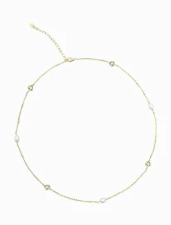 Lucienne - Zjoosh Premium|Pearl Jewellery*Zjoosh Lucienne Disk and Pearl Necklace Short Gold