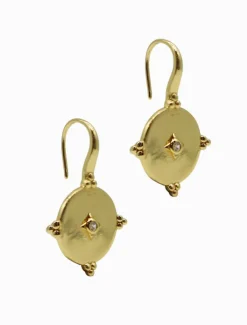 Lucienne - Zjoosh Premium|Earrings*Zjoosh Lucienne Gold and Crystal Hooks